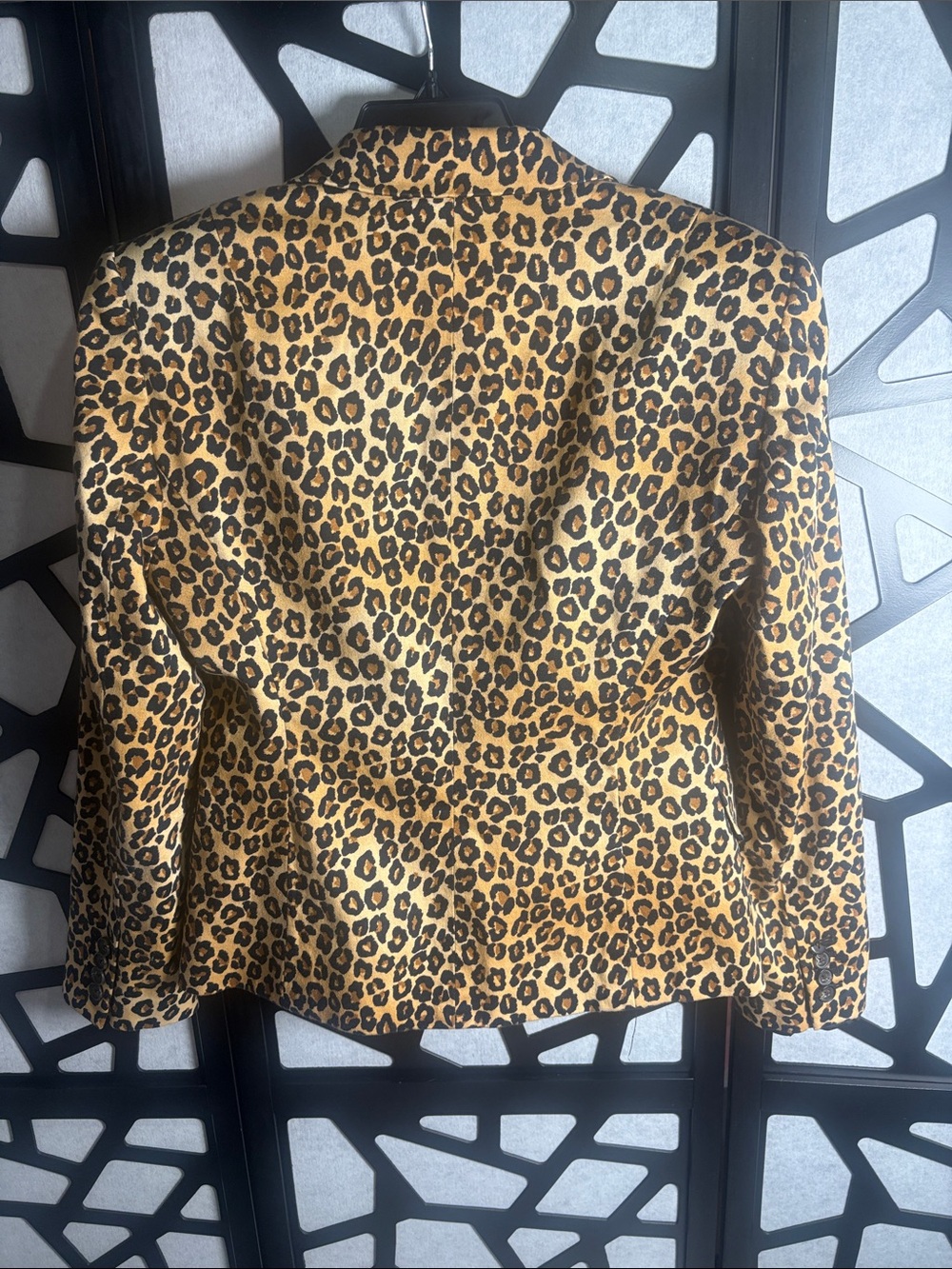 Michael Kors Leopard Print Blazer Jacket - Tan & Black - Picture 2 of 6